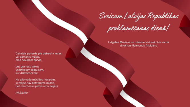 Apsveikums 18.novembrī 2024