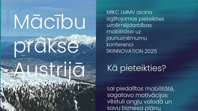 Erasmus+ mobilitātes Austrijā afiša