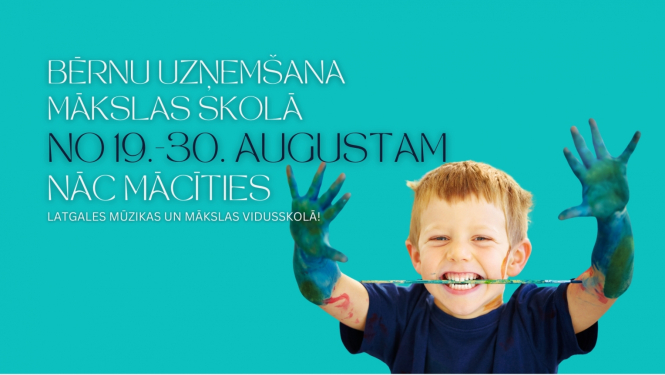 Uzņemšana bērnu mākslas skolā 2024.gadā