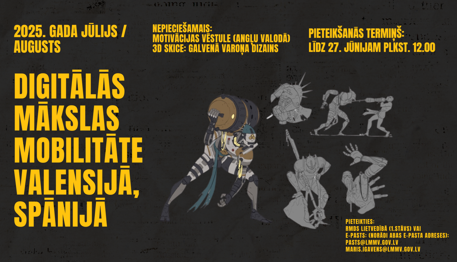 AICINĀM LMMV IZGLĪTOJAMOS PIETEIKTIES DIGITĀLĀS MĀKSLAS MOBILITĀTEI VALENSIJĀ (SPĀNIJA)