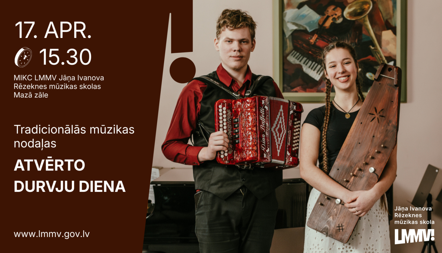 Atvērto durvju diena Tradicionālās mūzikas nodaļā