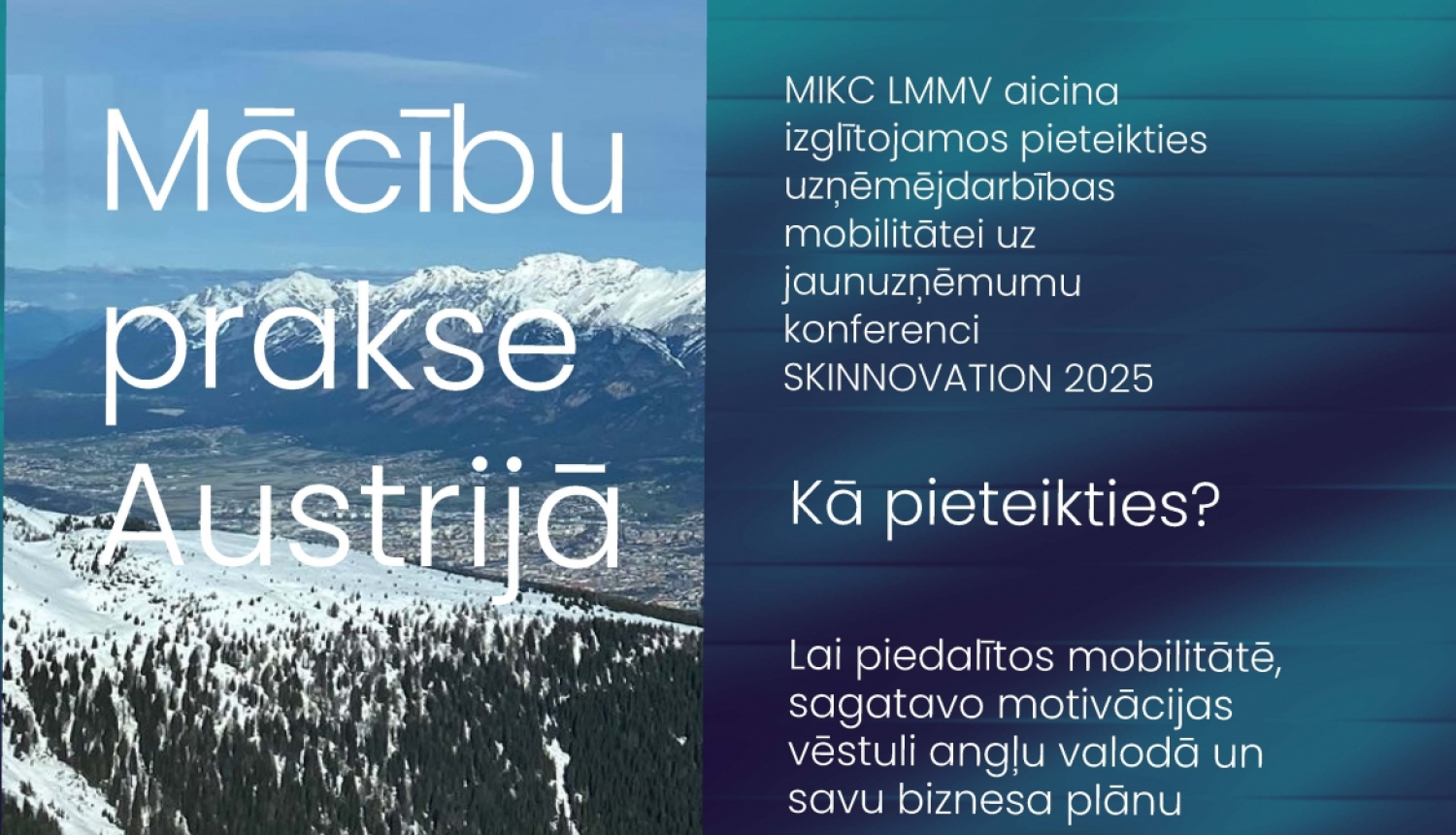 Erasmus+ mobilitātes Austrijā afiša