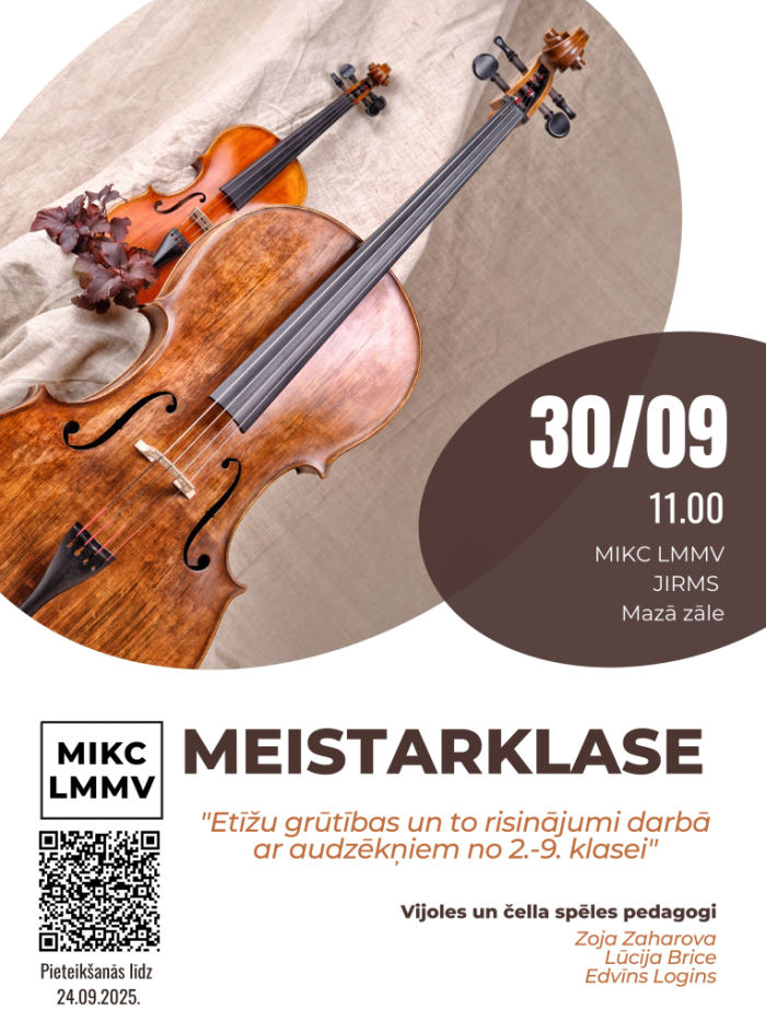 Meistarklase "Etīžu grūtības un to risinājumi darbā ar audzēkņiem no 2.-9. klasei"