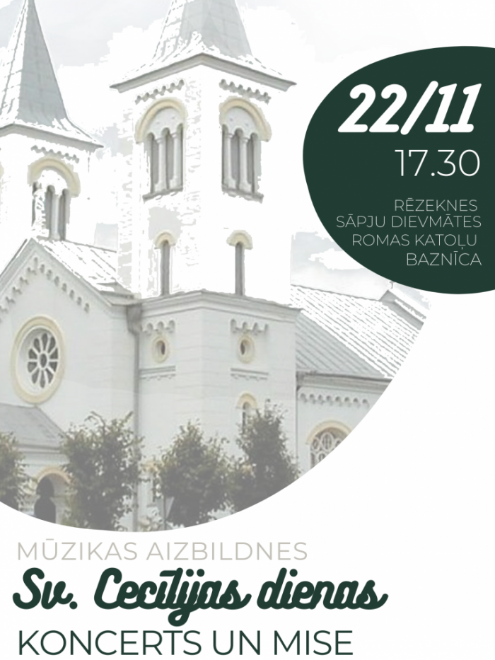 Sv.Cecīlijas dienas koncerta un Sv.Mises afiša