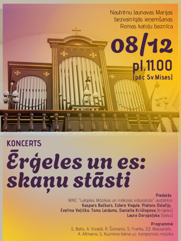 Koncerts - Ērģeles un es: skaņu stāsti